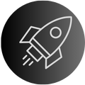 Vector image of Rocket as icon- Business Setup in Dubai